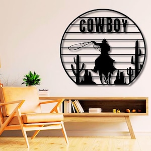 Cowboy Dxf Svg Png Files Cowboy Horse Rodeo Western dxf,svg,Cnc, Cut,Vectorel,Wall art , Laser , Plasma , Cricut , Glowforge