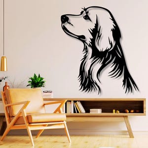 Golden Retriever Dxf Svg Png-bestanden, hond, kunst aan de muur gesneden bestand voor Cnc-plasmalaser Glowforge