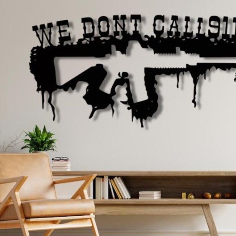 Autocollant Vinyle "We Don't Call 911" - Haute Qualité - Amovible Et Imperméable - Fabriqué Aux USA