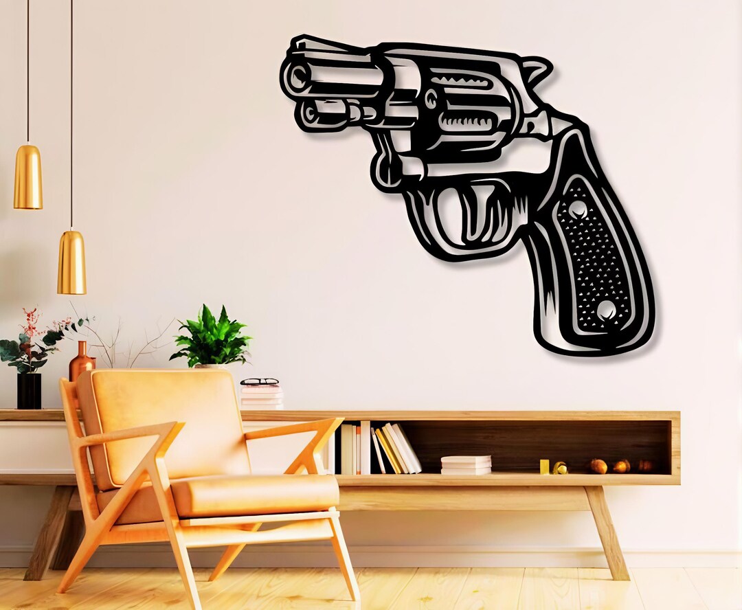 Revolver Dxf Svg Png Files Gun Wall Art Cut for Cnc Plasma Laser Cricut ...