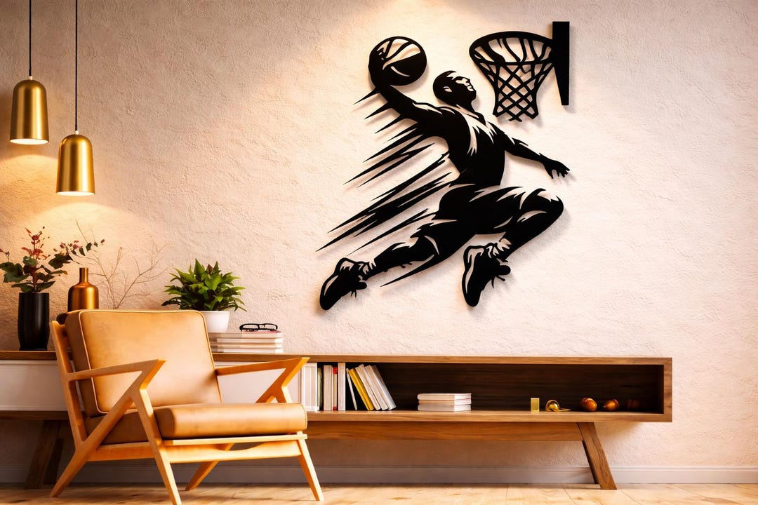 Basketball Dxf Svg Png Files Basketball Wall Art Cut File for Cnc ...