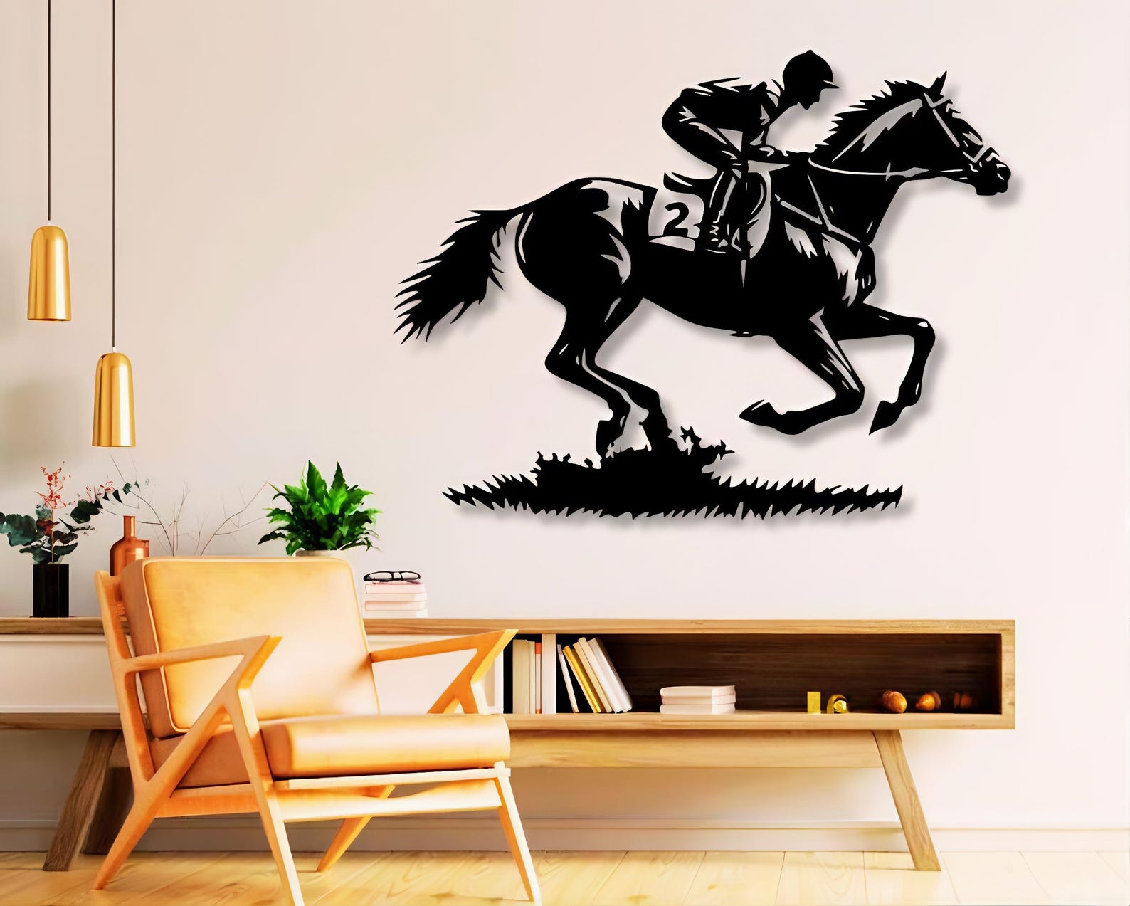 Affiche Décorative Course De Chevaux - Art Mural Graphique - Reproduction NEUVE