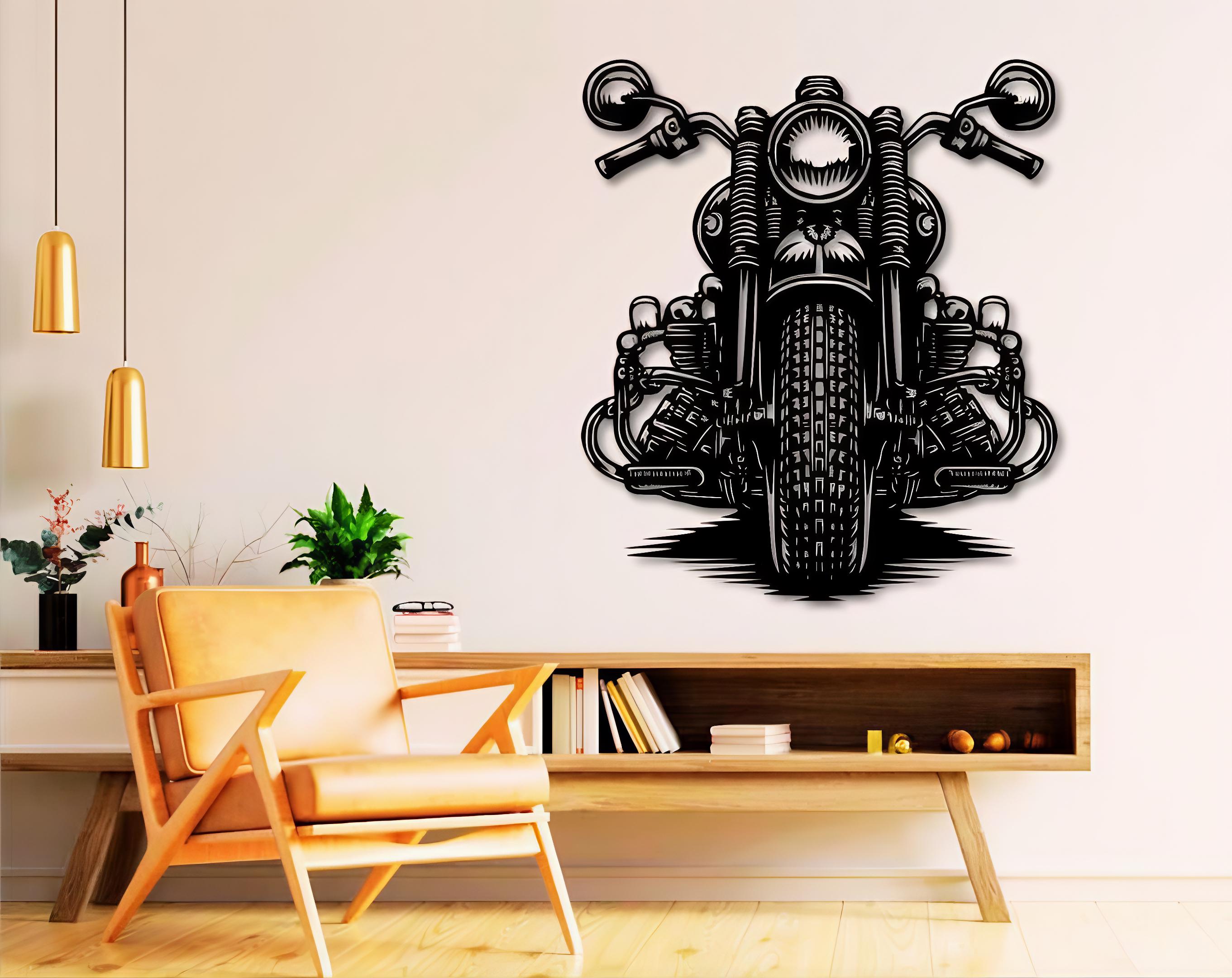 Motorcycle Dxf Svg Png Files Wall Art Cut File For Cnc Plasma Laser Cricut Glowforge Xtool