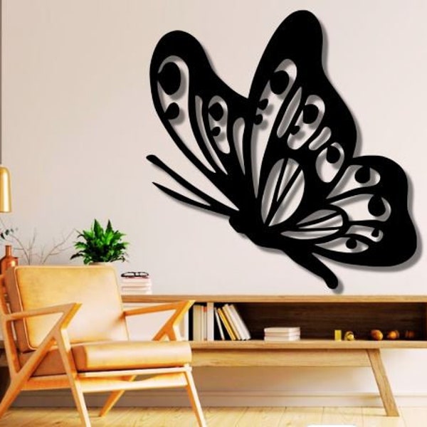 Butterfly Dxf Svg Png Files , Fly , Wings , Butterfly , Flower , Sky , Spring , Summer , Nature , Wall , Decor , Cut , For , Cnc , Plasma