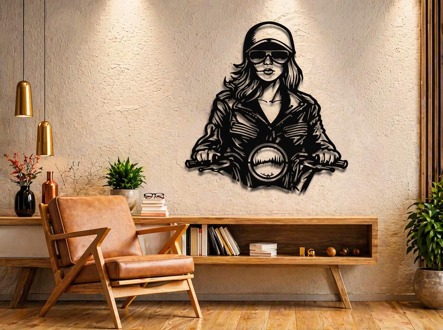 Plaque Métallique Vintage – Lady Motarde, Déco Murale Pour Chambre Ou Bar