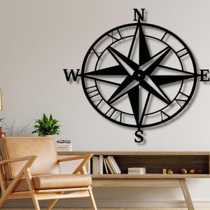 Compass Clock Dxf , Svg , Png , Files , Compass , Wall , Clock , Rome , Numbers , Wall , Art , Cut , File , For , Cnc , Plasma , Glowforge