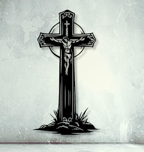 Jesus Cross Dxf Svg Png Files Cross Wall Art Laser Cut File for Cnc ...