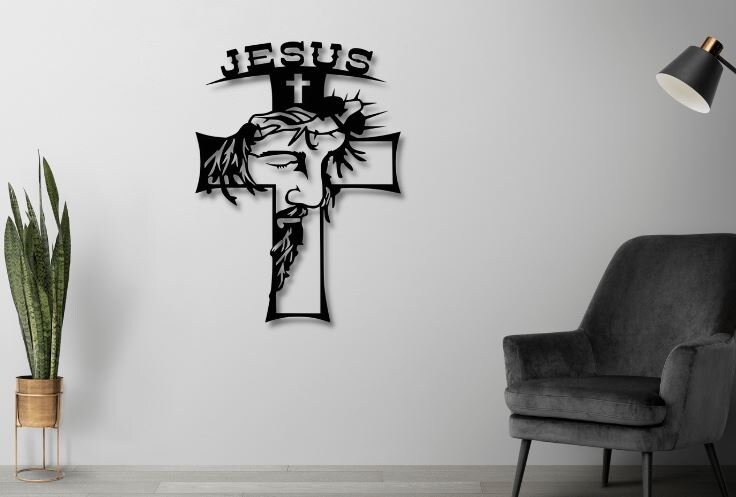 Jesus Cross Wall Art, Christian Laser Cut Files (SVG, DXF, PNG) - Etsy