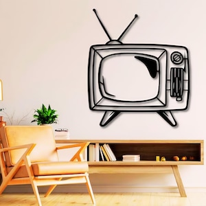 Television Dxf Svg Png Files , Vintage , Old , TV , Tube , Lcd , Monitor , Retro , Wall , Decor , Cut , File , For , Cnc , Plasma , Laser