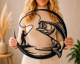 Fishing Svg Dxf Png Files Vector Art Cut File For Cnc Plasma Laser Cricut