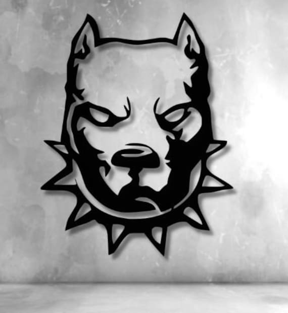 Pitbull Metal Wall Art, CNC Laser Cut Files (svg, Dxf, Png) - Etsy