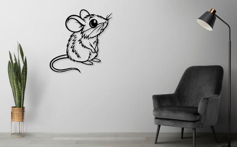 Mouse Wall Art, CNC Plasma Laser Cut File (svg, Dxf, Png) - Etsy