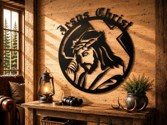 Jesus Christ Metal Wall Art, CNC Laser Cut Files (svg, Dxf, Png