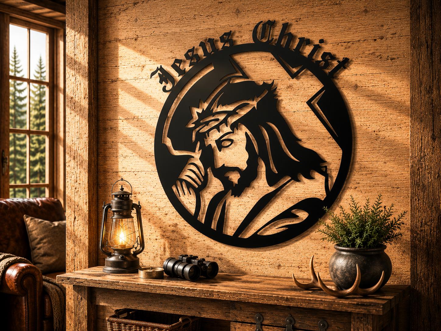 Jesus Christ Metal Wall Art, CNC Laser Cut Files (svg, Dxf, Png