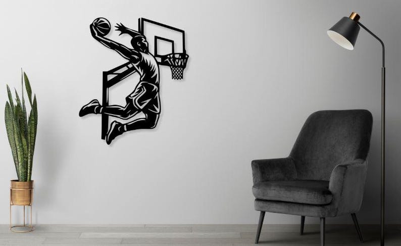Slam Dunk Svg Dxf Png Fİles Basketball Vector Art Cut for Cnc Laser ...