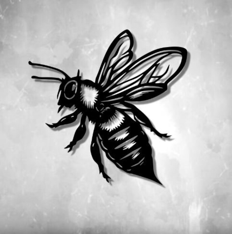 Bee Dxf Svg Png Files Bee Honey Bees Etsy