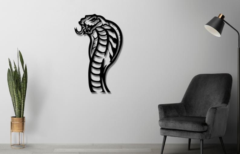 Snake Dxf Svg Png Files Cobra Snake Wall Art - Etsy