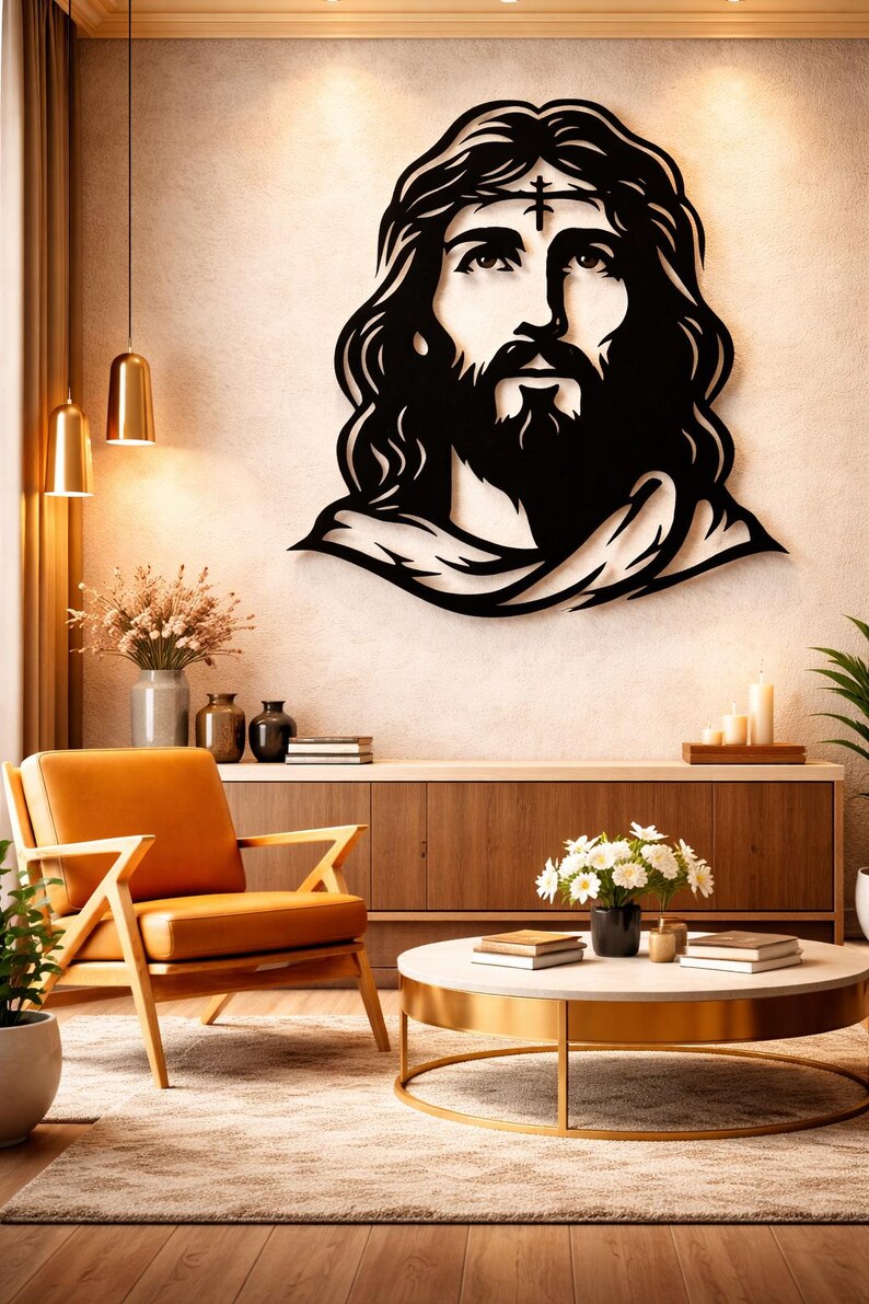 Jesus Dxf Svg Png Files Jesus Wall Art Cut File for Cnc Plasma Laser ...