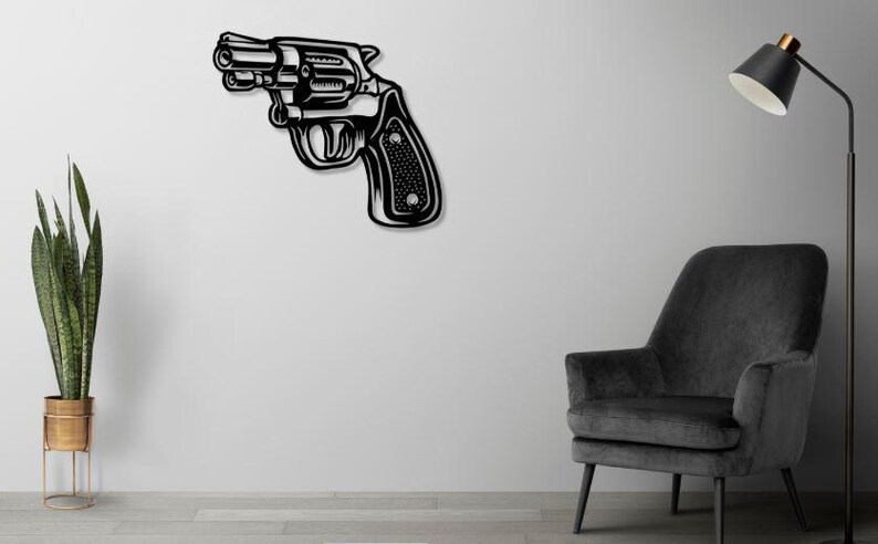 Revolver Dxf Svg Png Files Gun Wall Art Cut for Cnc Plasma Laser Cricut ...