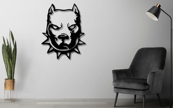 Pitbull Metal Wall Art, CNC Laser Cut Files (svg, Dxf, Png) - Etsy