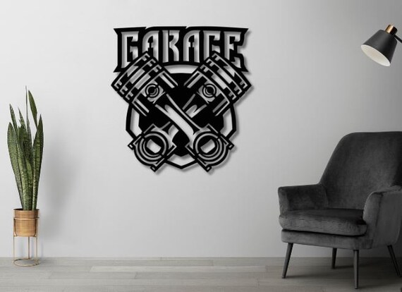 ★ Garage Art Garage Sign Dxf Svg Png Files Garage Laser Cut Piston Sign