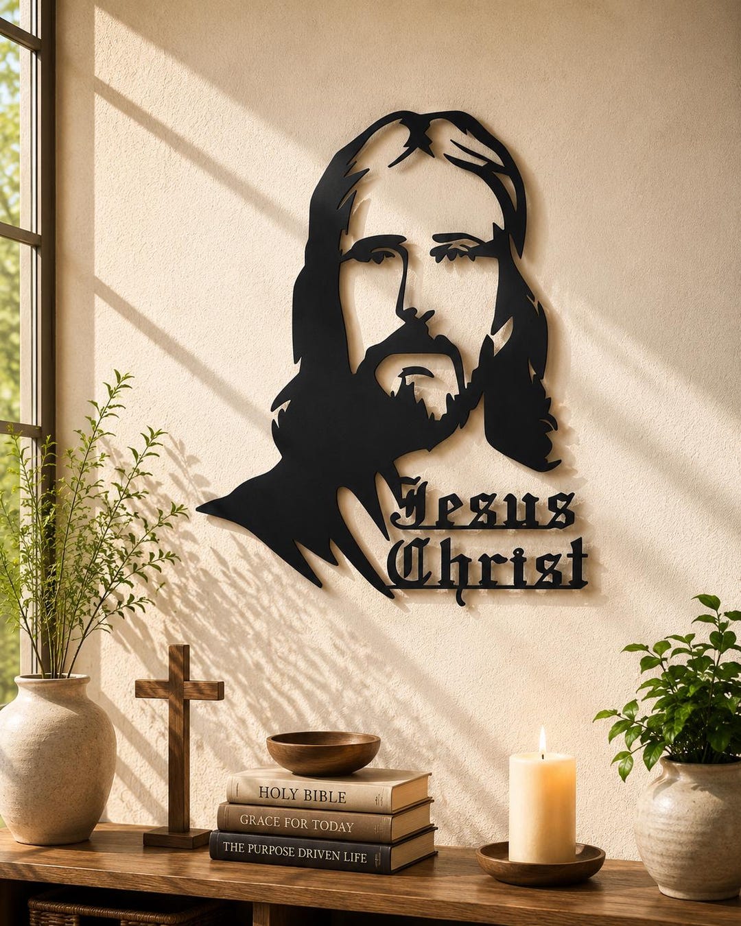 Jesus Christ Metal Wall Art, CNC Laser Plasma Cut Files (svg, Dxf