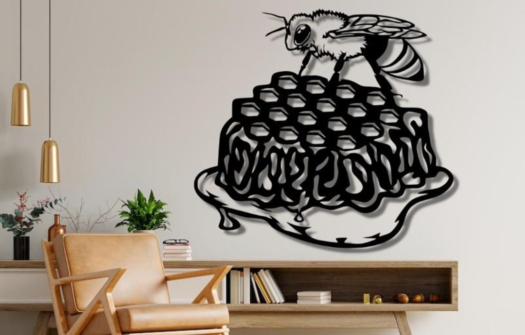 Honey Bee Dxf Svg Png Files Honey Bee Etsy