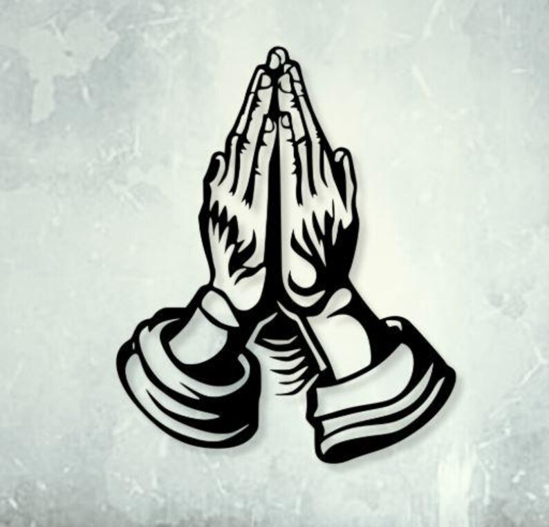 Pyaying Hand Cd R Dxf File Praying Hands Dxf Svg Png Files Vector Art Cut File for Cnc Laser ...