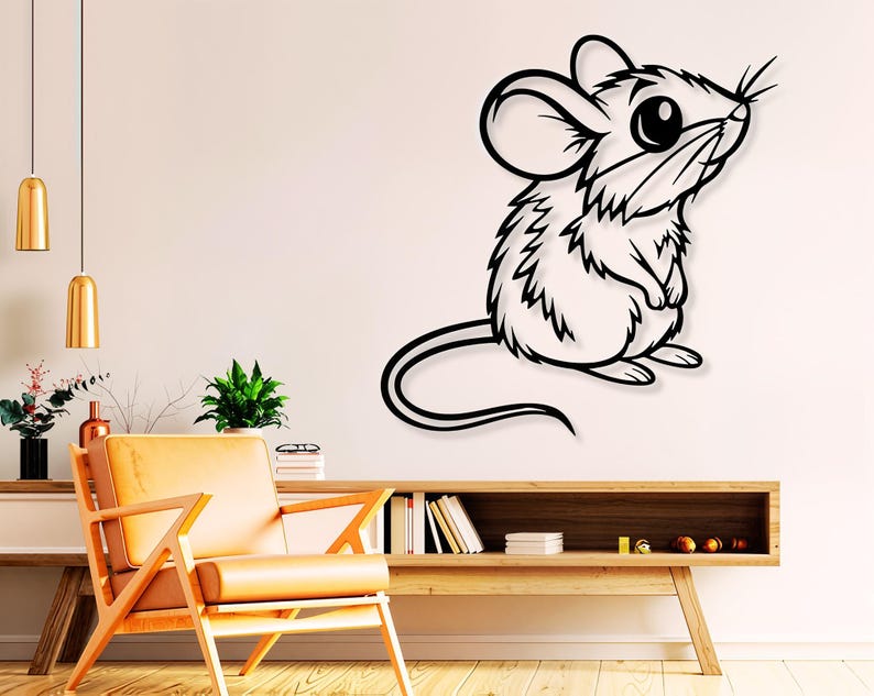 Mouse Wall Art, CNC Plasma Laser Cut File (svg, Dxf, Png) - Etsy