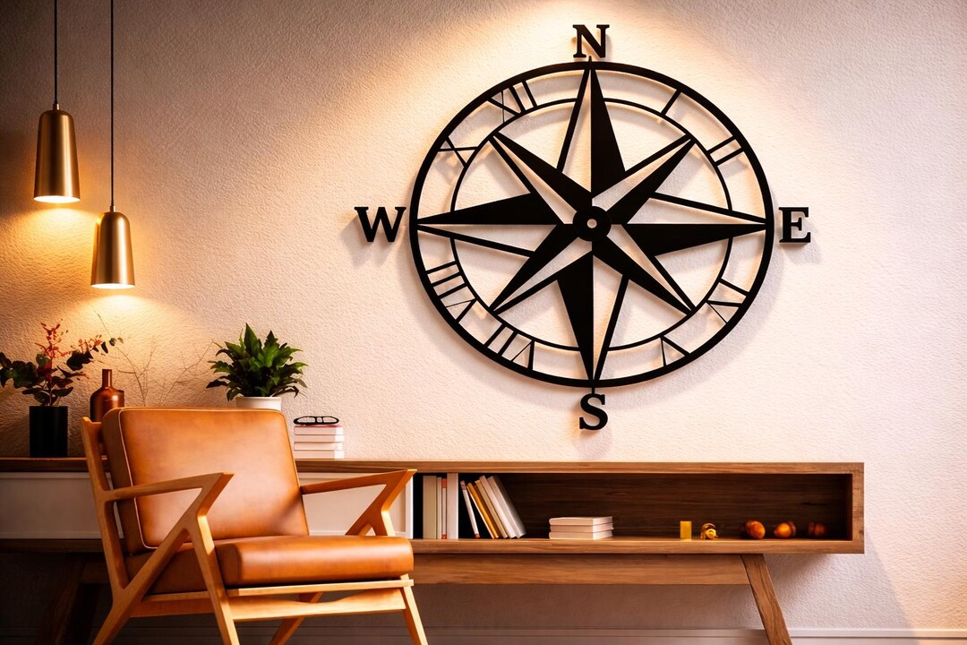 Compass Clock Metal Wall Art (cnc, Plasma, Svg, Dxf, Png) - Etsy Australia