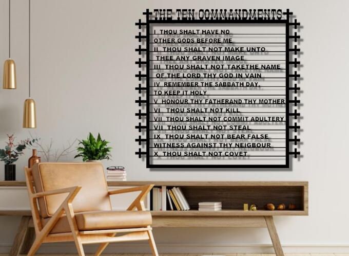 Buy The Ten Commandments Dxf Svg Png Files 10 Commandments Online in ...