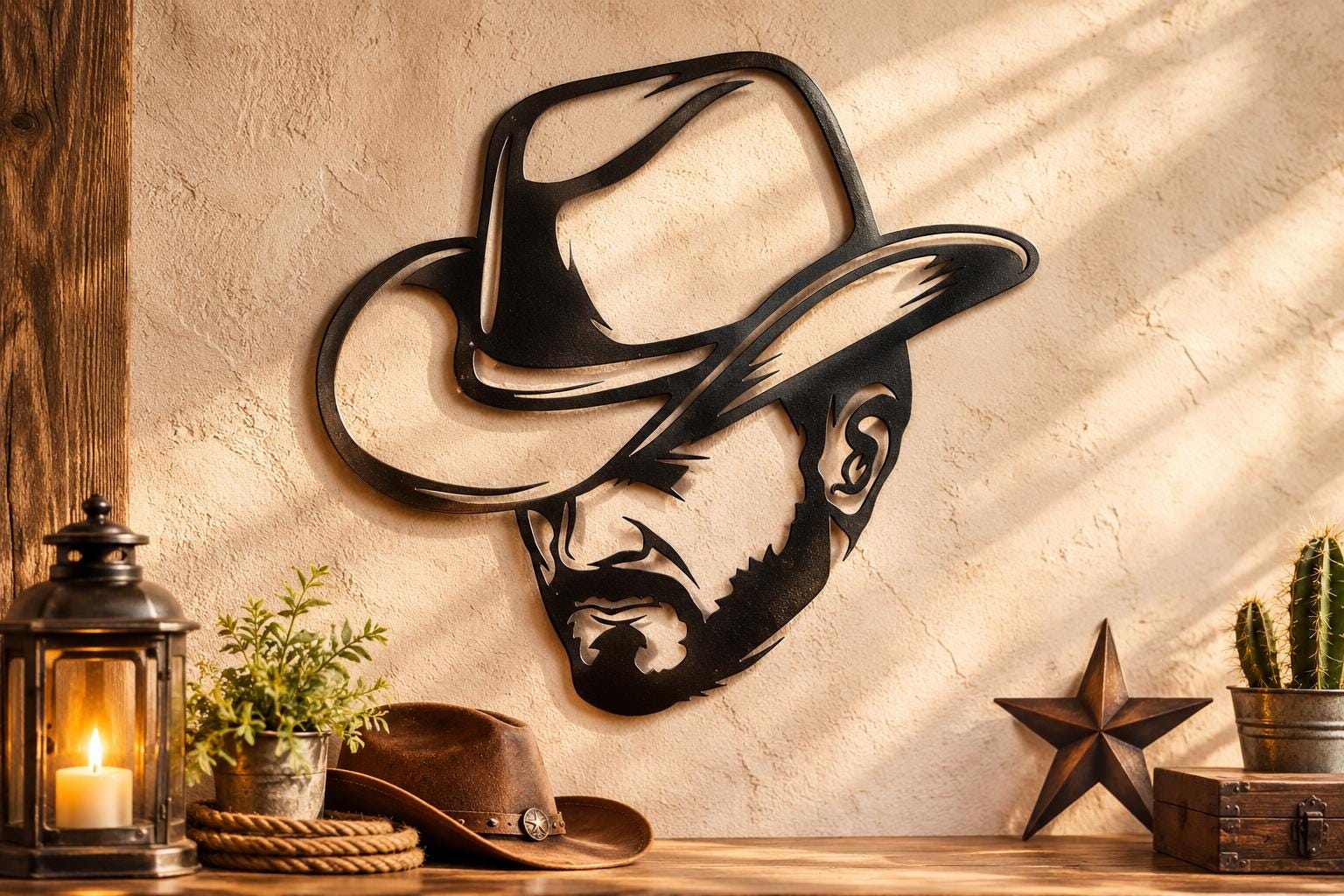 Cowboy Svg Dxf Png Files Wall Art Files, CNC Laser Plasma Cut