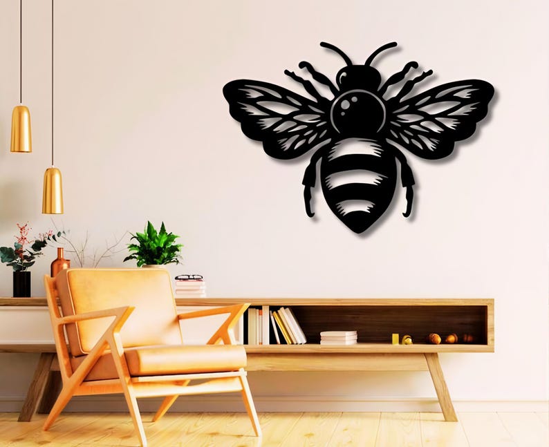 Bee Wall Art, Vector Cut File (SVG, DXF, PNG) - Etsy Canada