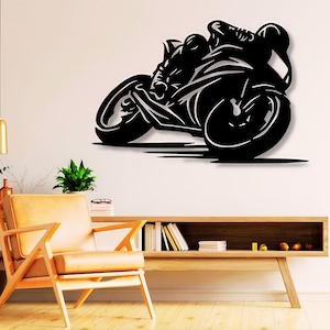 Racer Dxf svg Png-Dateien Motorrad Racing Motobike Superbike Biker, Motocross, Cut, Datei, Für Cnc, Laser, Laser