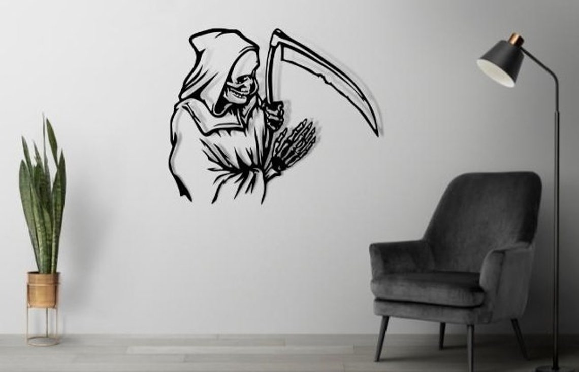 Grim Reaper Dxf Svg Png Files Skeleton Wall Decor, Cnc Cut Files - Etsy