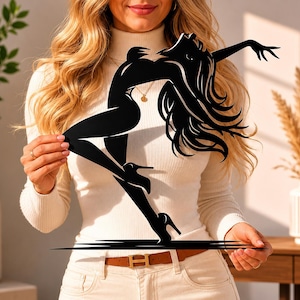 Jazzdansare Svg Dxf Png-filer Vektorgrafik Skärfil för CNC-laserplasma Cricut
