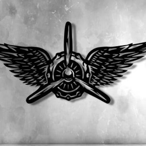 Vintage Airplane Dxf , Svg , Png , Files , Plane , Wing , Wings ...