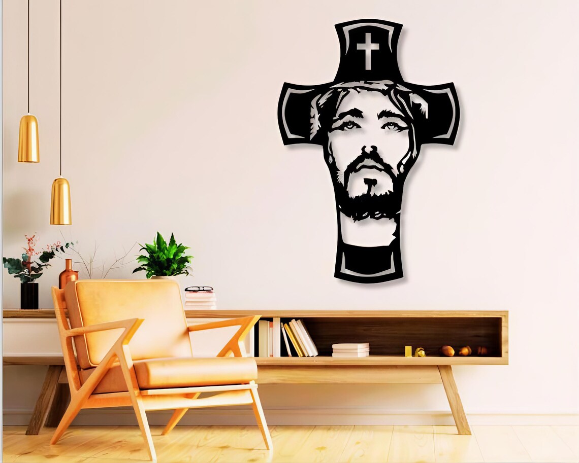 Jesus Cross Metal Wall Art, CNC Laser Cut Files (svg, Dxf, Png) - Etsy