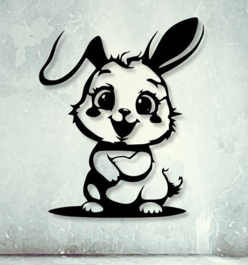 Easter Bunny Svg Dxf Png Files Vector Art Cut File for Cnc Laser Plasma ...