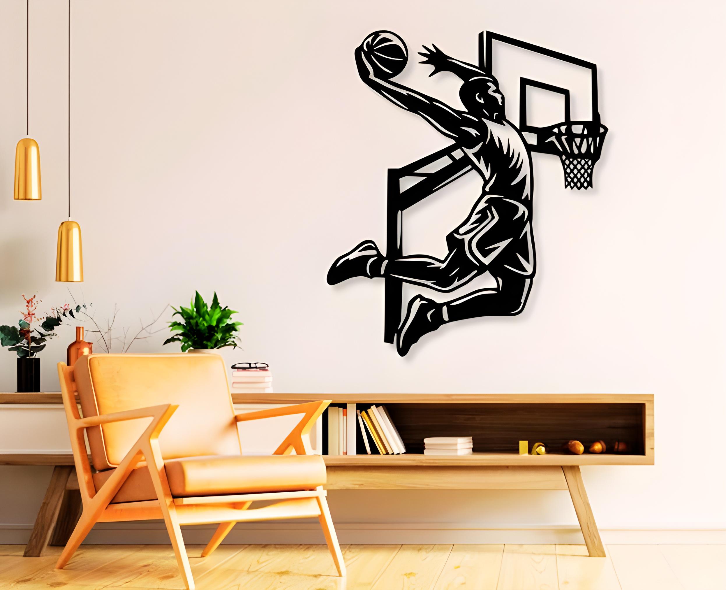 Slam Dunk Svg Dxf Png Fİles Basketball Vector Art Cut for Cnc Laser ...
