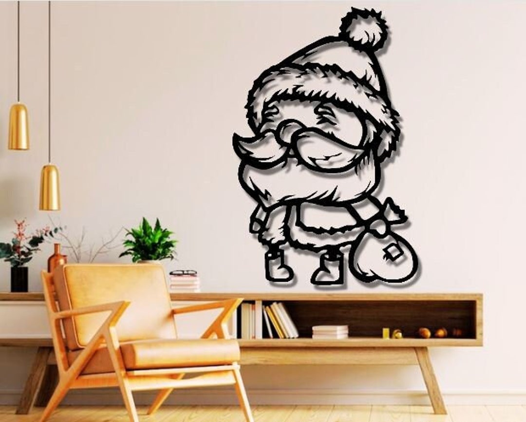Santa Claus Svg Dxf Files, CNC Laser Cut File (svg, Dxf, Png) - Etsy