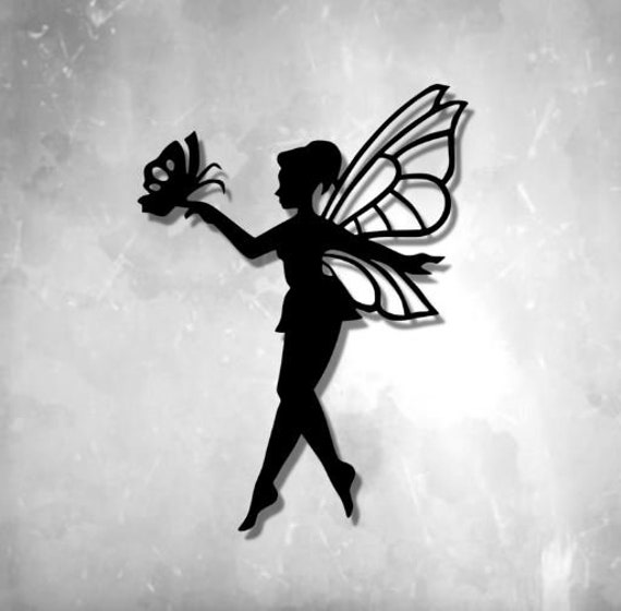 Fairy Butterfly Dxf Svg Png Files Metal Wall Art Files, CNC Plasma