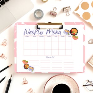 Sjabloon voor maaltijdplanner| Maaltijdtracker| Maaltijdvoorbereidingsplanner| Afdrukbare maaltijdplanner| Digitale maaltijdtracker| Dinerplanner| Menuplanning