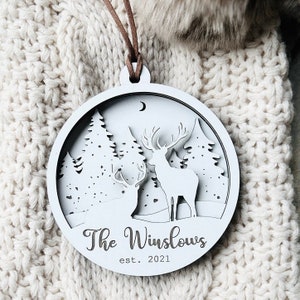 Personalisierte Familienname Weihnachtsverzierung, Laser Cut Whiteboard