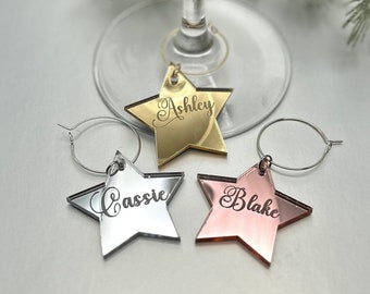 Personalized Wine Charms, Birthday Gifts, Wedding Favours, Custom Drink Charms, Barware, Place Setting Names, Special Occasions,