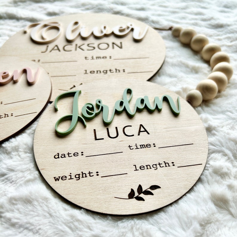 Personalized Baby Birth Announcement Sign, Wood Name Plaque - Etsy Canada