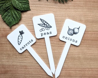 Herb and Vegetable Garden Stakes, Plant Markers, Vegetable Garden Labels, Herb Garden Markers, Acrylic Garden Stakes, Christmas Gifts