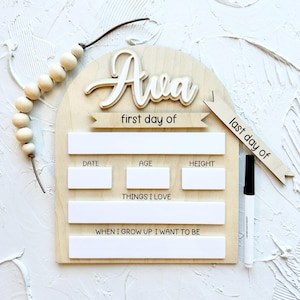 Custom First Day of School Sign: Reusable Photo Prop