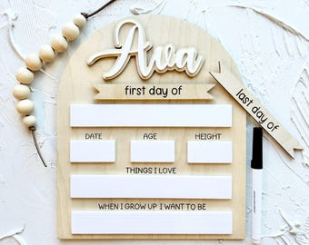 Custom First Day of School Sign: Reusable Photo Prop