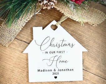 Personalized Christmas Ornament, Custom First House Ornament, Custom Christmas Ornament, Our First Home Engraved Gift, Christmas Decor